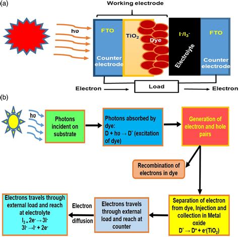 A Pictorial Representation Of Typical Dssc B Schematic Diagram Of Download Scientific