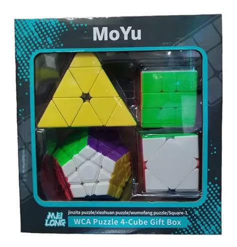 Set De 4 Cubos Mágicos Rubiks Moyu 2x2 3x3 4x4 5x5 Lb Envío gratis