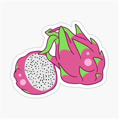 Dragon Fruit Sticker For Sale By Saradaboru Redbubble