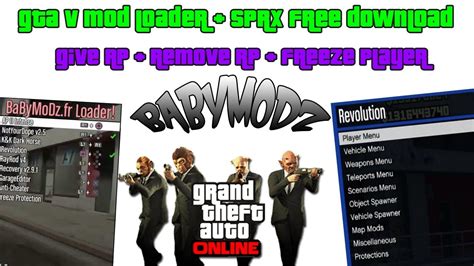 Gta V Sprx Mod Loader Give Rp Remove Rp Freeze Player