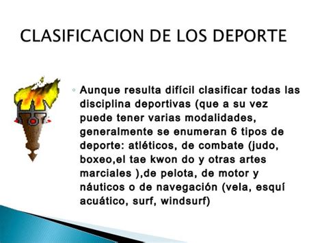 Clasificacion De Los Deportes