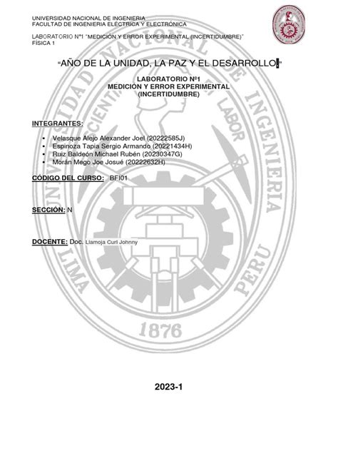 Labo 1 Fisica Pdf Medición Exactitud Y Precisión