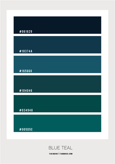 Blue Teal Colour Scheme – Colour Palette #105 1 - Fab Mood | Wedding ...