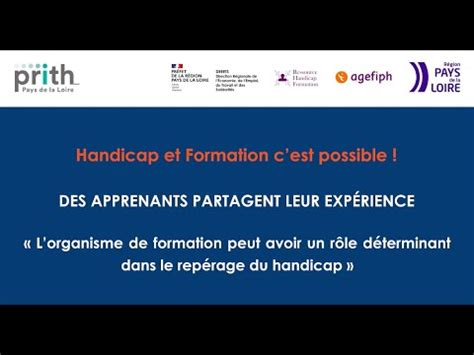 Repérage du handicap en formation YouTube