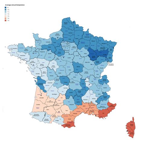 Average Annual Temperature In Departments Of France 1800x1778 Rmapporn