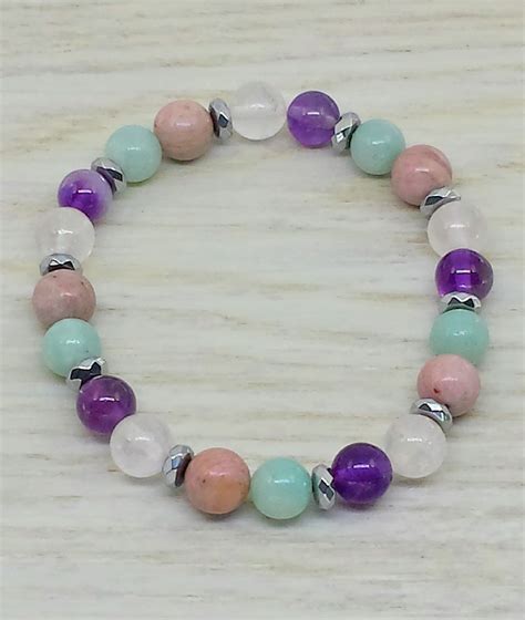 Bracelets By Karen Amazonite Amethyst Rose Quartz And Rhodonite