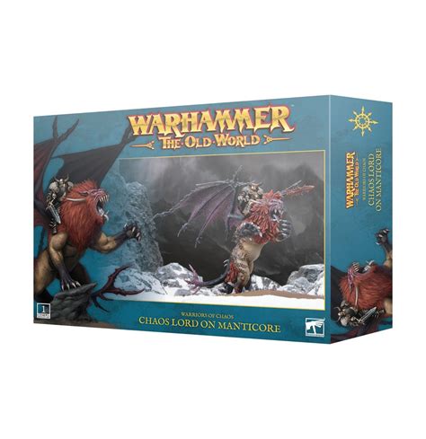 WARHAMMER THE OLD WORLD CHAOS LORD ON MANTICORE GUERRIERS DU CHAOS