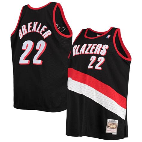 MenS Mitchell Ness Clyde Drexler Black Portland Trail Blazers Big