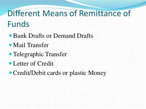 Different Means Of Remittance