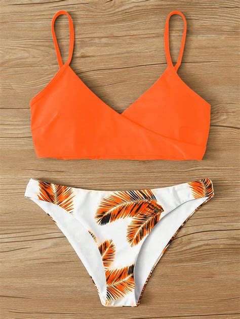 BIKINI KOMPLET W TROPIKALNY WZÓR STRINGI SHEIN S 15767724932 Allegro pl