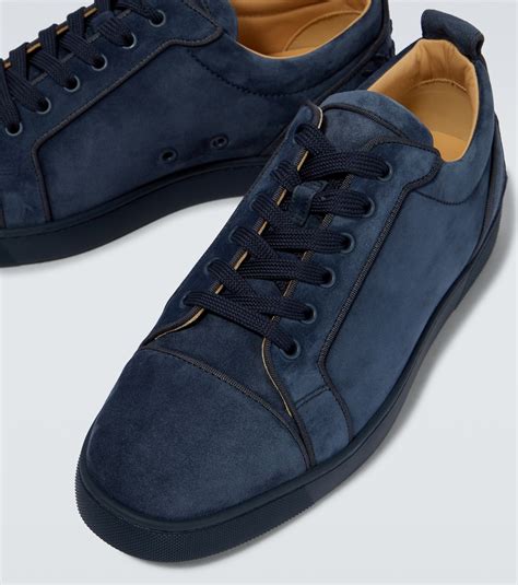 Fun Louis Junior Suede Sneakers In Blue Christian Louboutin Mytheresa