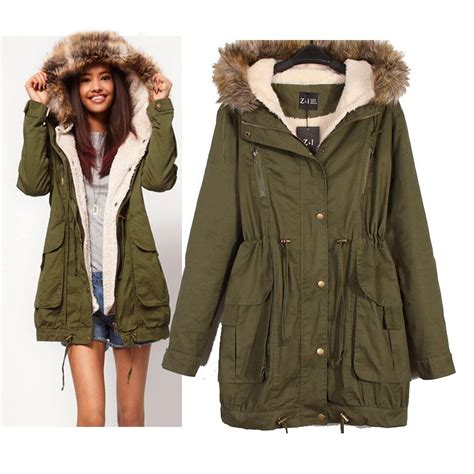 Green Parka Coat Ladies Han Coats