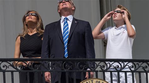 Trump Went Viral In 2017 For Looking At Solar Eclipse Without Glasses