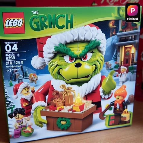 The box of a Grinch themed Lego set : r/dalle2