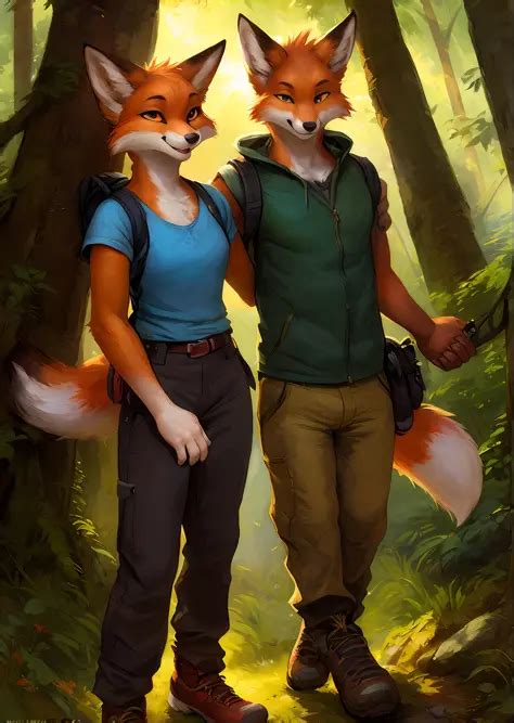 Uploaded To E621 Beautiful And Detailed Portrait Of A Male Anthro Fox Holding The Hand Of His