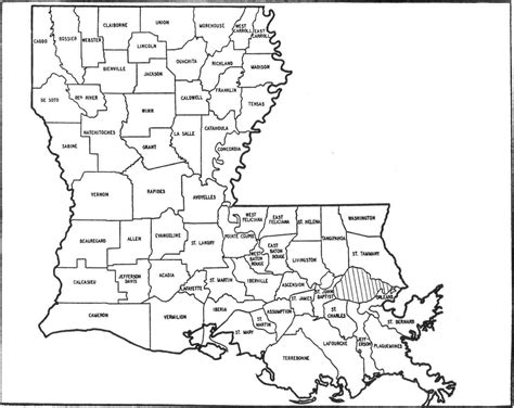 Free Printable Map Of Louisiana Parishes