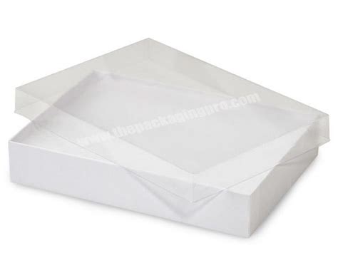 Custom Cardboard Box Clear Lid Bespoke Kraft Paper T Packaging Box