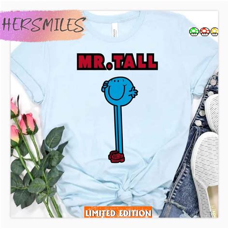 Mr Tall Little Miss And Mr Men T Shirt Hersmiles