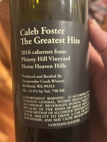 Gunpowder Creek Caleb Foster Phinny Hill Vineyard Cabernet Franc