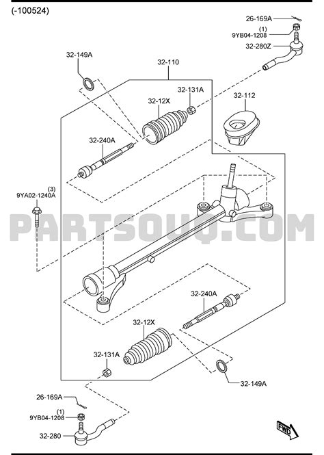 W1 CHASSIS AXLE SUSPENSION BRAKE STEERING Mazda 2 2012 AUDM01