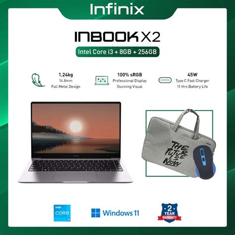 Jual Infinix Inbook X2 Gen 11 Intel® Core™ I3 1115g4 14fhd Display8gb