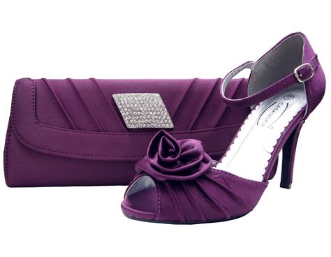 Purple Evening Clutch Bag Purple Heels Diamante Clutch Bag Purple Shoes