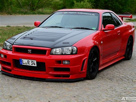 Nissan Skyline R34 Gt R Der Blutrote Jäger Mit 630 Ps Auto Motor Und