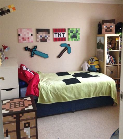 Minecraft Bedroom Minecraft Bedroom Decor Boys Minecraft Bedroom