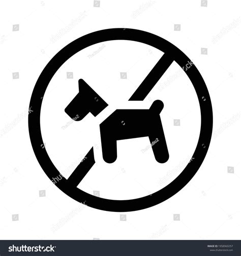 Prohibition Sign No Dog Sign Icon Stock Vector Royalty Free