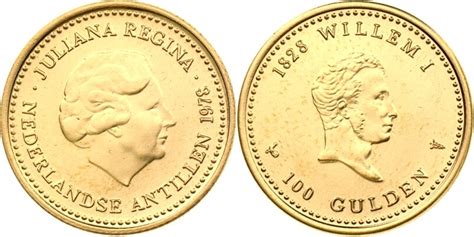 Niederländische Antillen 100 Gulden 1978 Juliana CH UNC MA Shops