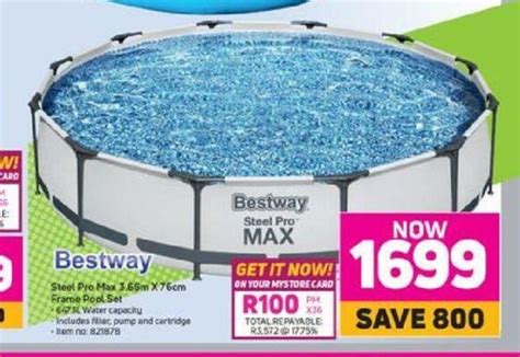 Bestway Steel Pro Max 3 66m X 76cm Frame Pool Set Offer At Game