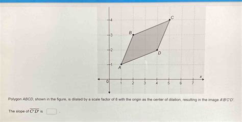 Solved Polygon ABCD Shown In The Figure Is Dilated By A Scale Factor