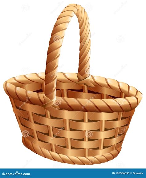 Empty Wicker Basket Royalty-Free Stock Image | CartoonDealer.com #21708100