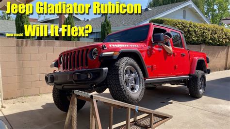 2020 Jeep Gladiator Rubicon Suspension Flex Test How Far Will It Drive