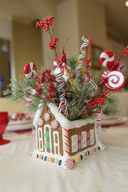 Gingerbread House Centerpiece Gingerbread Christmas Decor Christmas