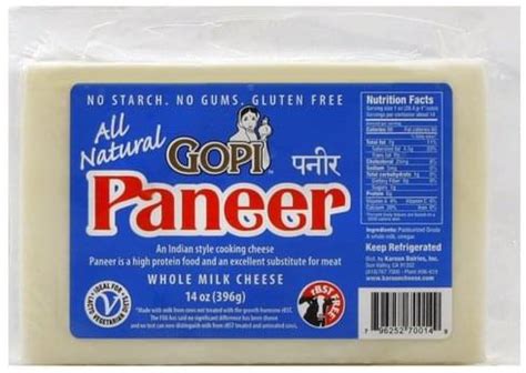 Gopi Whole Milk, Paneer Cheese - 14 oz, Nutrition Information | Innit