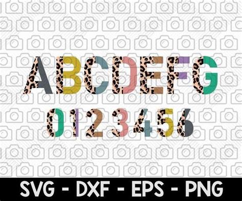 Half Leopard Font Svg Leopard Cheetah Half Print Font Letters Alphabet