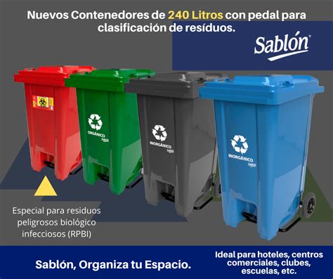 Nuevos contenedores de 240 litros con pedal 2020 de Sablon Sablón