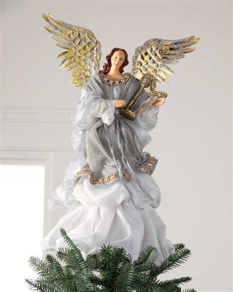 Silver Angel Christmas Tree Topper | Balsam Hill | Angel christmas tree ...