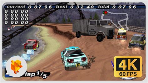 Rally Cross 2 PS1 Rookie Season Playthrough DuckStation Emulation