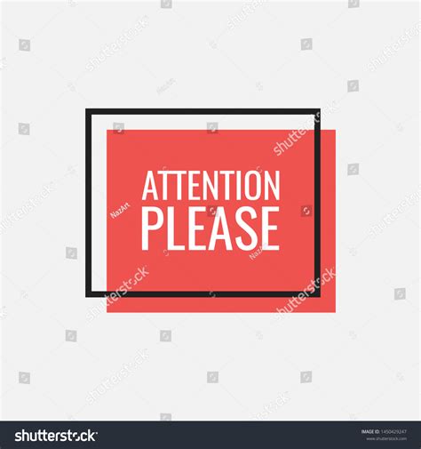 Attention Please Bubble Flat Cartoon Style Stock Vector (Royalty Free ...