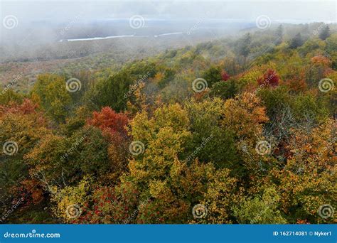 Vibrant Colors of Fall Foliage in the Adirondack Mountains Stock Image ...