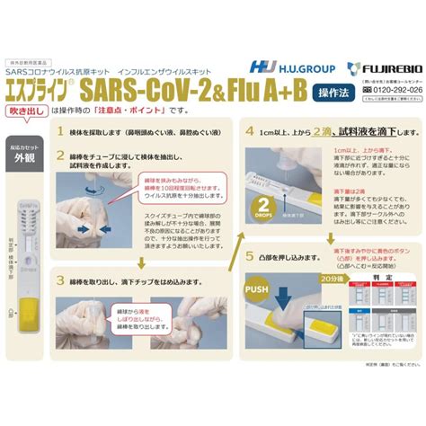 厚労省承認 インフルエンザ 新型コロナウイルス 同時 抗原検査キット エスプラインSARS CoV 2 FluA B 一般用 2テスト用 2