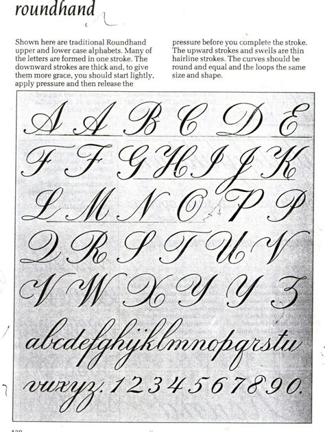 Old School Script Taught In The 20th Century Cursive Alphabet