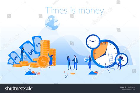 Concept Save Time Money Saving Times Stock Vector Royalty Free