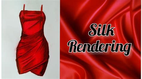 Silk Rendering Fabric Rendering Silk Dress Pencil Color Fashion