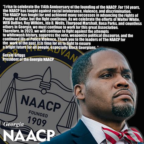 Georgia Naacp President Celebrates Naacp 114th Founders Day