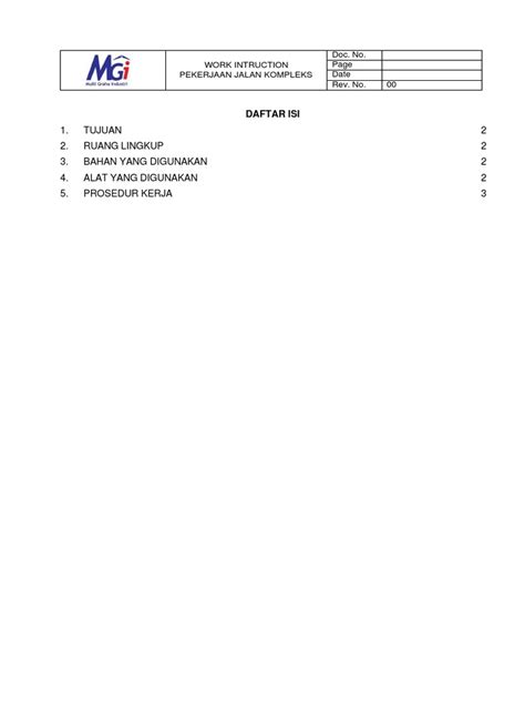 Sop Jalan Kompleks Pdf