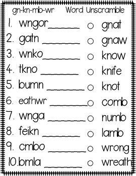 Gn Kn Mb And Wr Hands On Spelling And Phonics Phonics Making Words