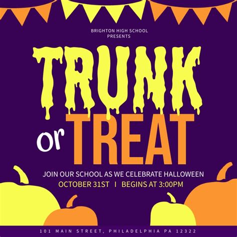 Trunk Or Treat Template Postermywall